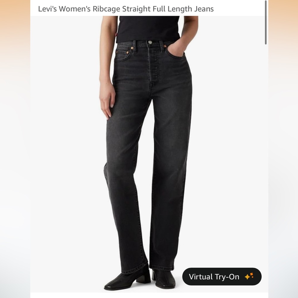 Levi’s Straight Leg Black Jeans